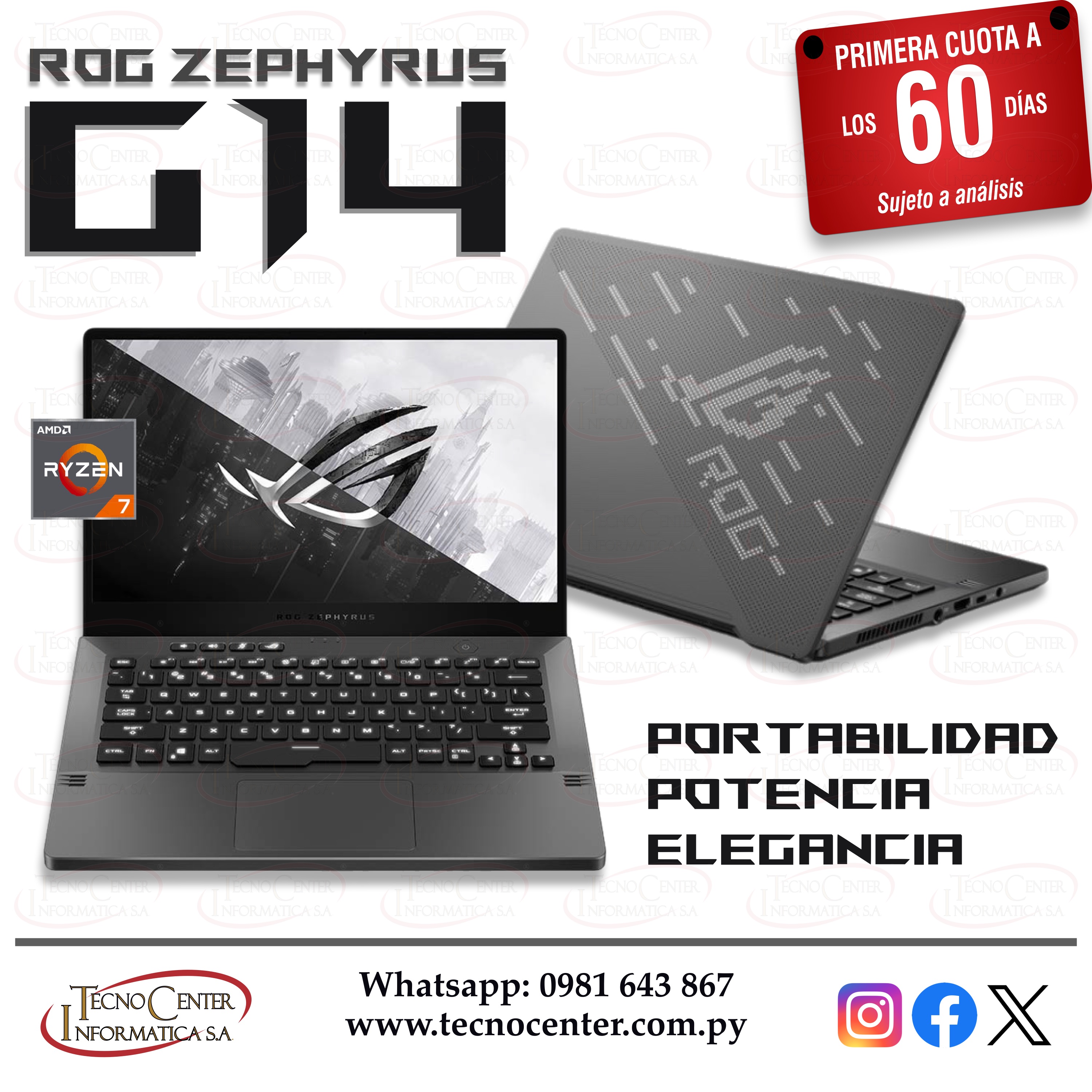 Notebook Asus ROG Zephyrus G14 Ryzen 7